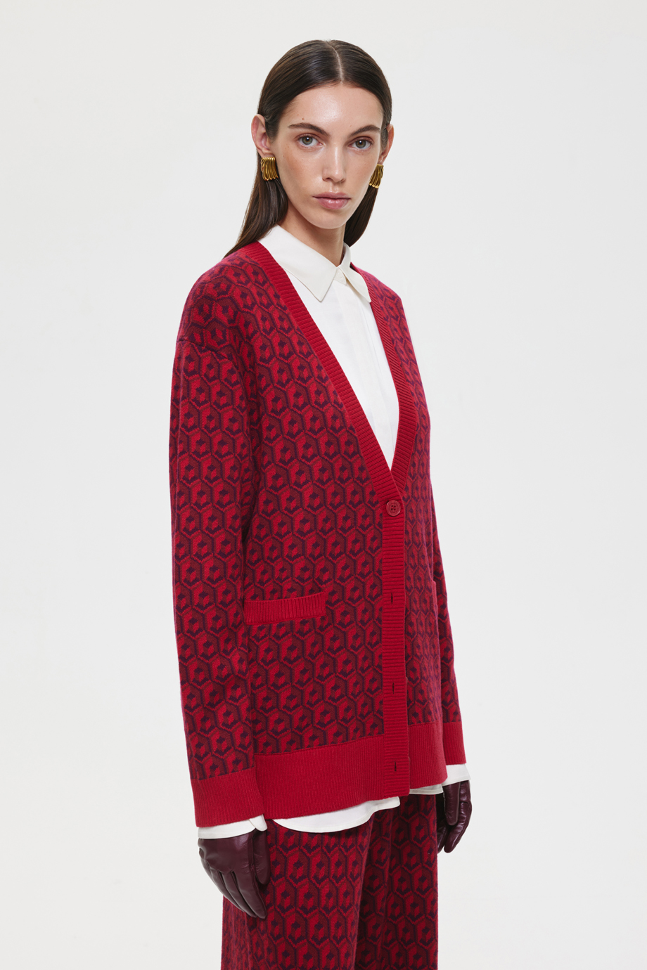 Кардиган с лого-паттерном